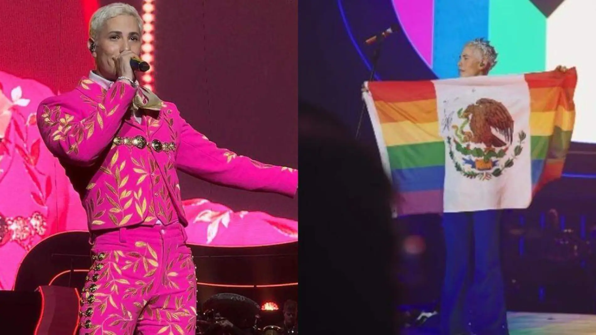 Christian Chávez mostró la bandera de México modificada con los colores de la comunidad LGBTQ+